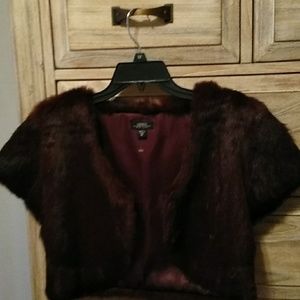 Fur vest NWOT